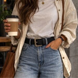 Genuine leather belt